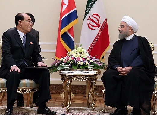 Kim Yong Nam and Hassan Rouhani