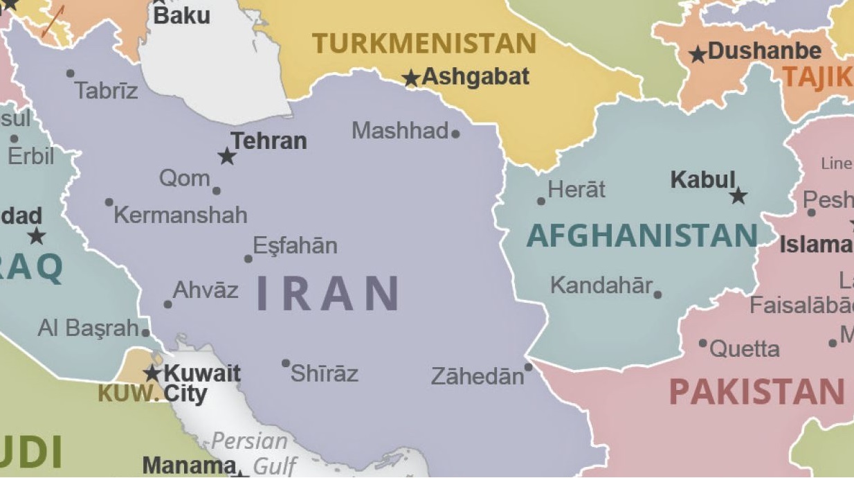 Iran and Afghanistan map