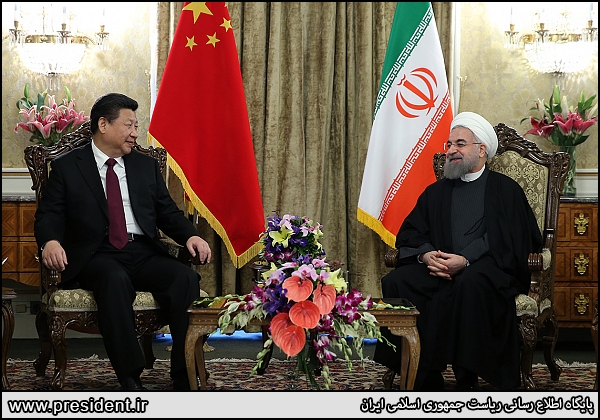 Xi Jinping and Hassan Rouhani