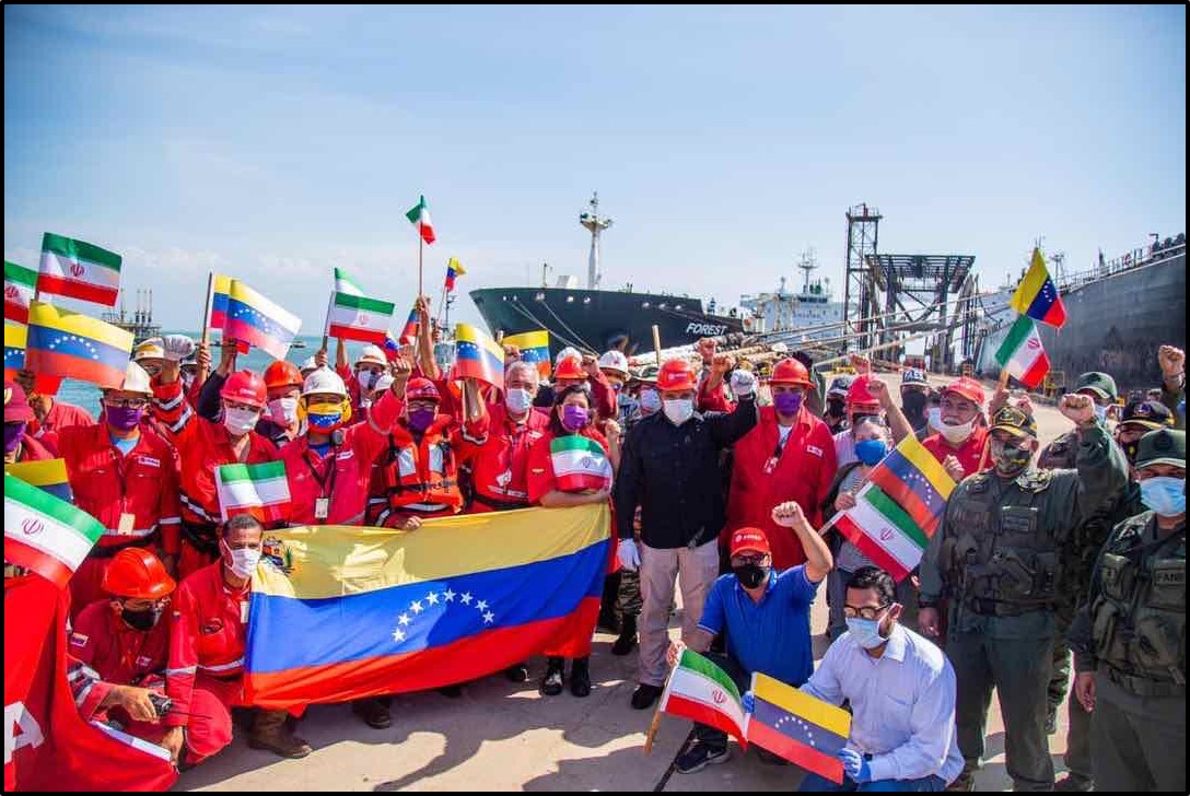 The Forest crew and the Venezuelan military celebrated