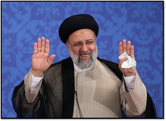 President-elect Raisi at a press conference on June 21