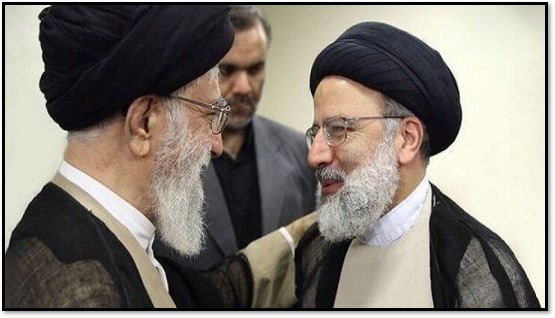 Raisi (right) with Supreme Leader Khamenei (left)