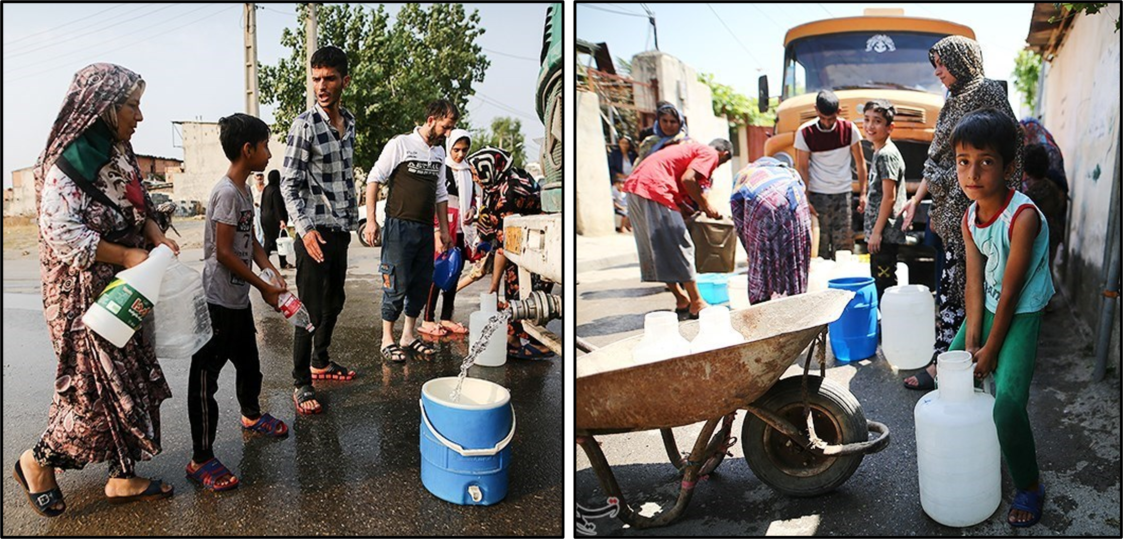Residents of the water-deprived city of Gorgan, capital of Golestan province, fill their bottles and canteens