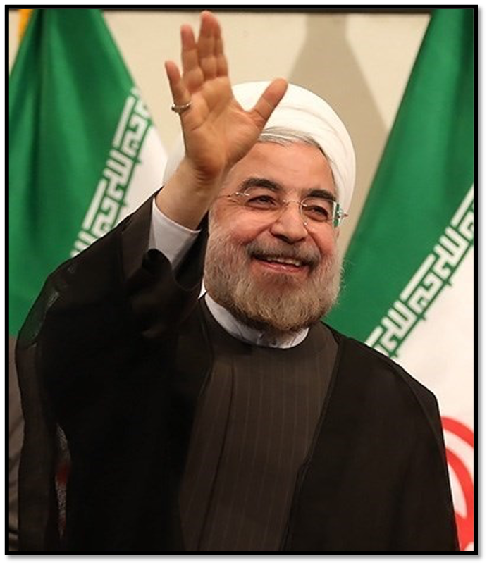 President-elect Hassan Rouhani at a 2013 press conference