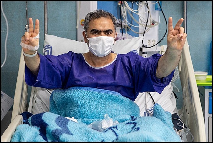A patient at a hospital in Tehran