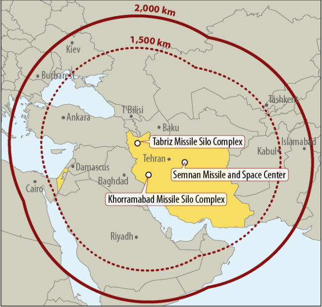 Missile Range Map