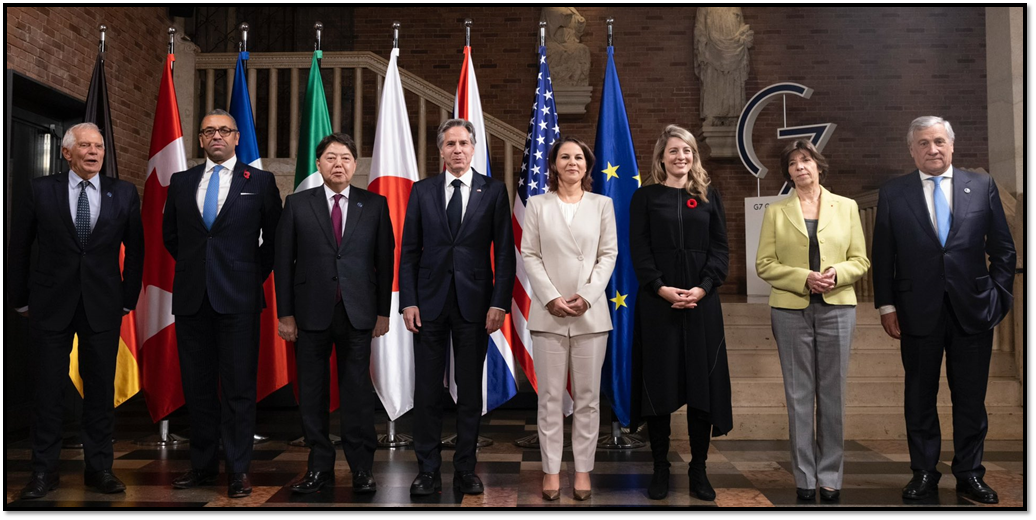 G7 and EU foreign ministers