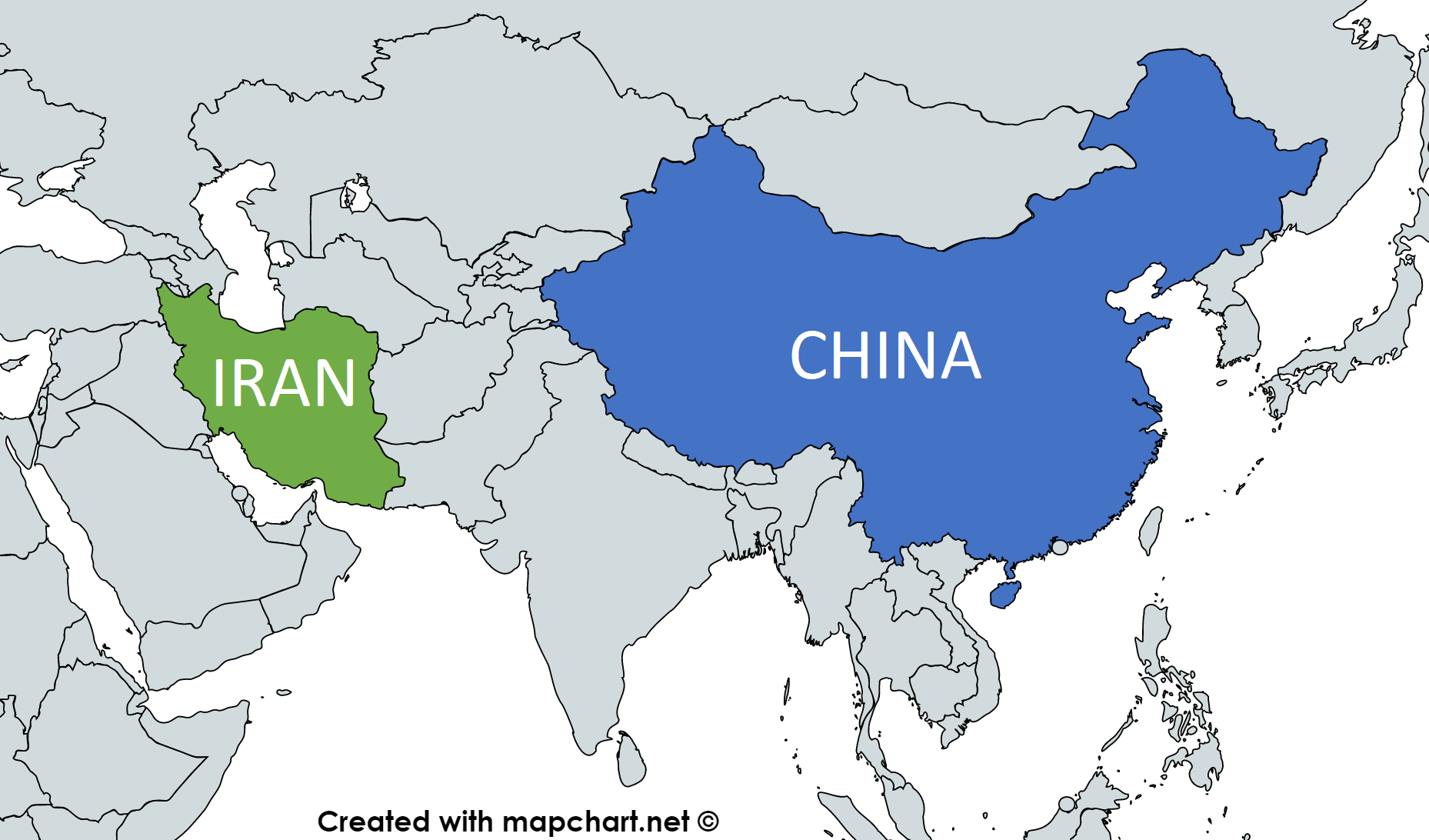 iran on a world map Iran S Increasing Reliance On China The Iran Primer iran on a world map