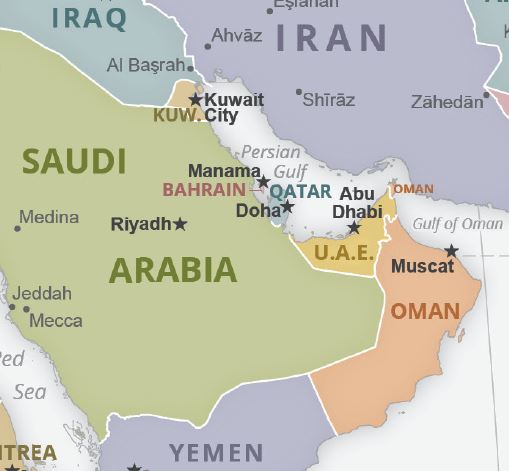 Iran Oman map