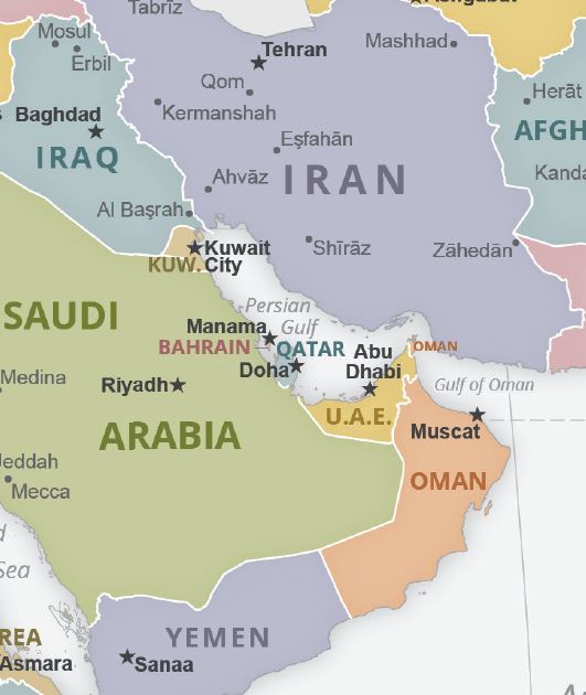 Iran Oman map