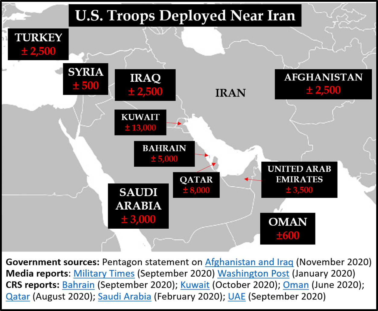 U S Military Deployments Around Iran The Iran Primer