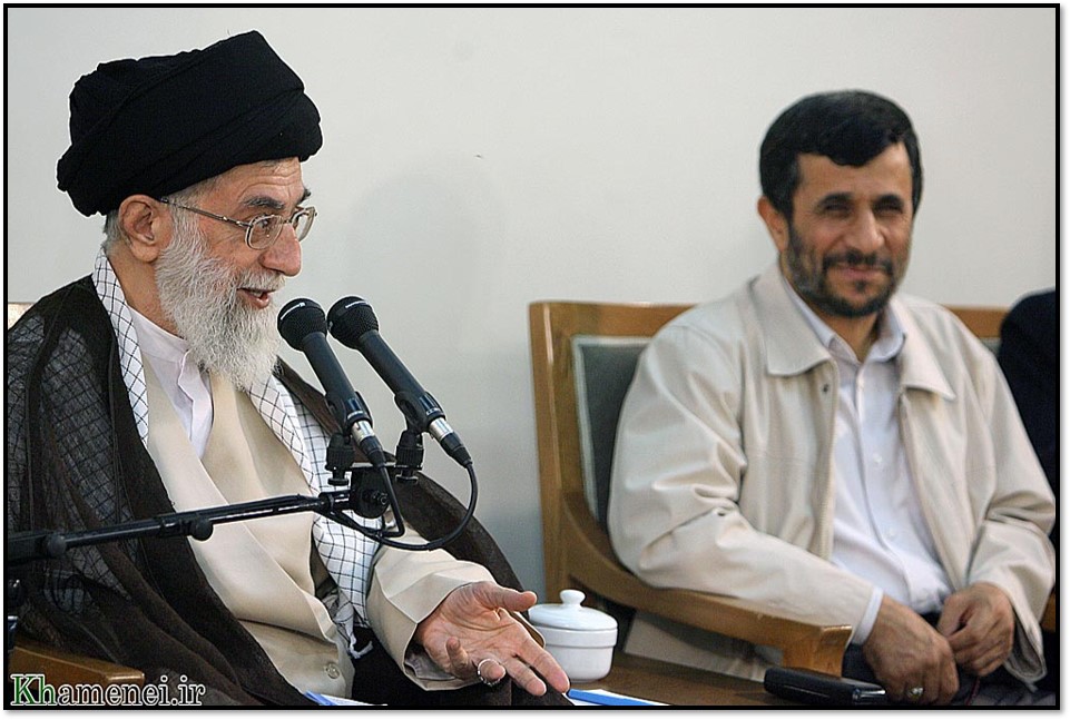 Khamenei and Ahmadinejad