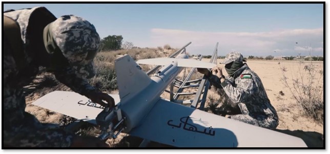 The Shehab suicide drone unveiled by Hamas in May 2021