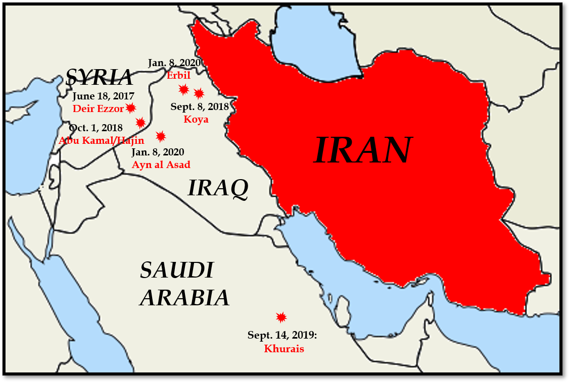 Map of attacks