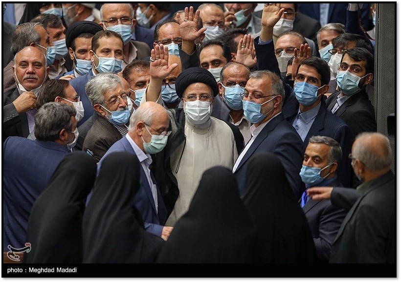 Raisi with members of parliament and other officials