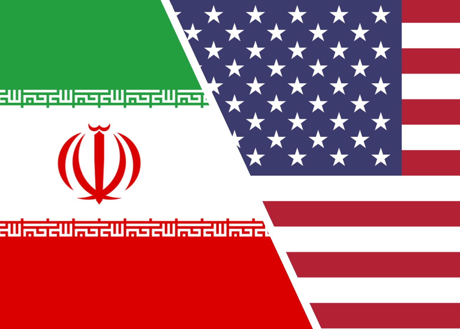 US-Iran flag