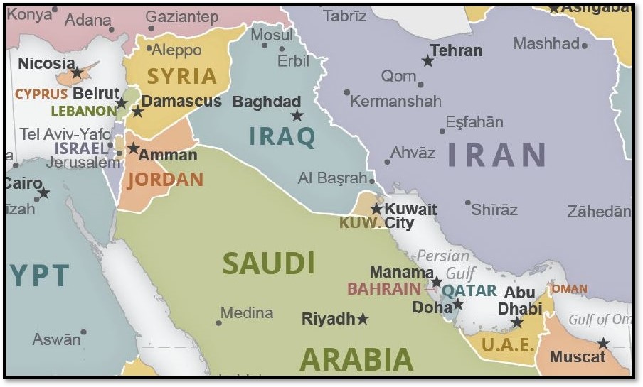 Middle East map