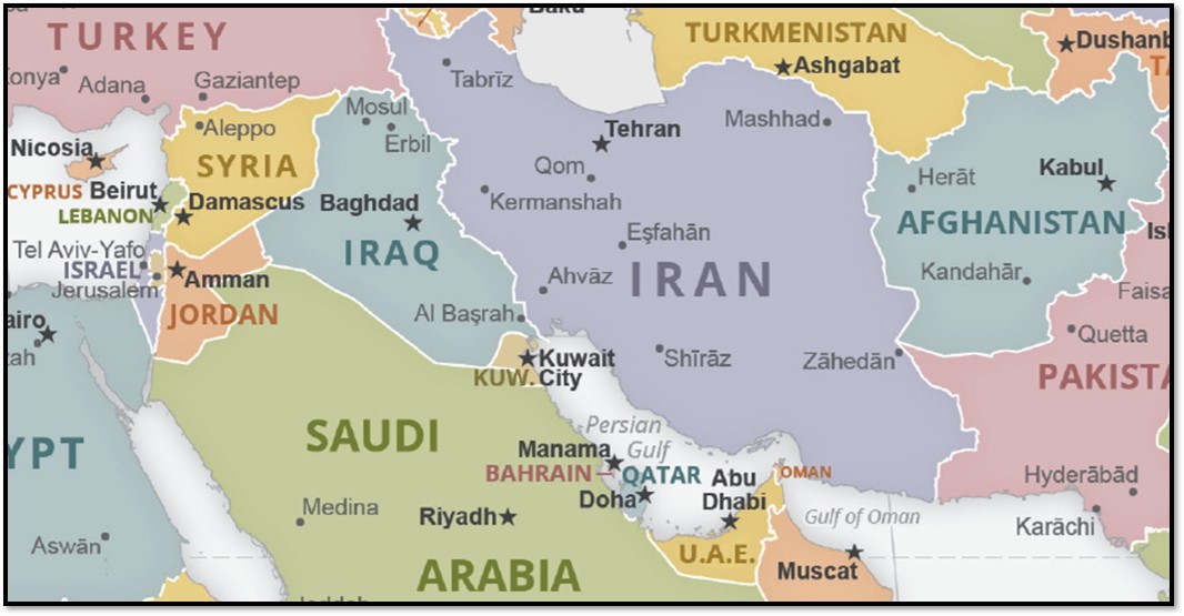 Iran regional map